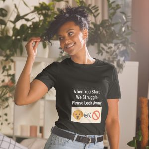 "Don't Stare" Reactive Dog Awareness T-Shirt