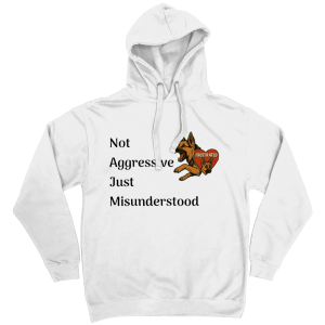 Hoodie White Frustrated GSD