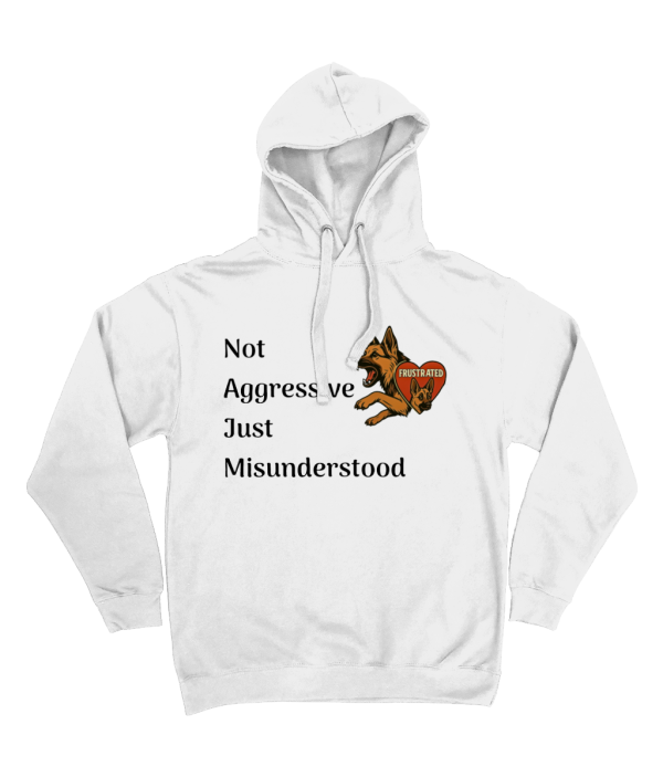 Hoodie White Frustrated GSD
